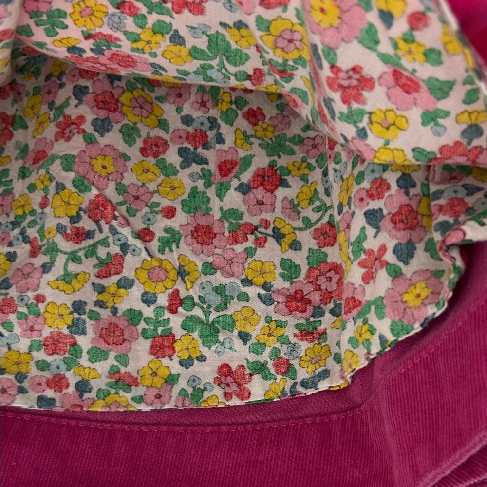 Mini Boden Fuchsia Skirt with Floral Embroidery - Picture 3 of 5